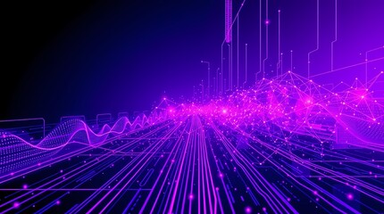 Digital Data Stream: Capturing the dynamic flow of information with a vibrant digital data stream, showcasing a futuristic and technologically advanced abstract composition. 