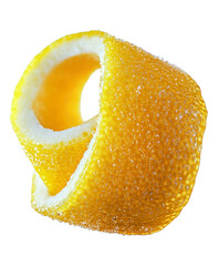 lemon peel twist - isolated on white background