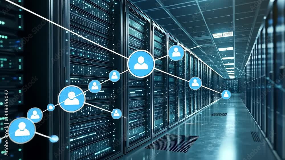 Poster connection network in a data center storage system generative ai