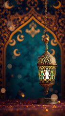 A beautiful antique lantern is a symbol of a traditional religious holiday