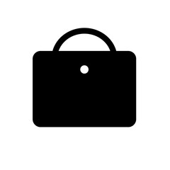 Black bag isolated on white background
