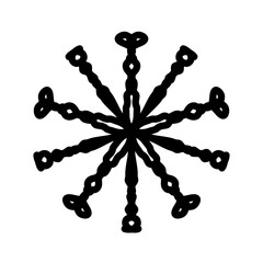 black and white snowflake