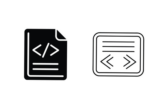 Code Document Icons Programming, Software, File, Web Development, Data, Design, Interface, Symbols, 