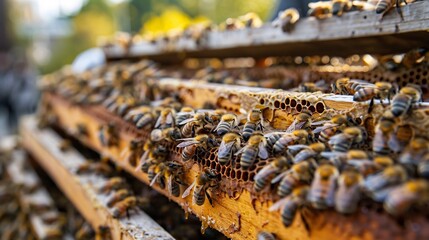 Rooftop beekeeping project in Toronto where urban hives support pollinators and honey production highlighting the biodiversity benefits of urban agriculture