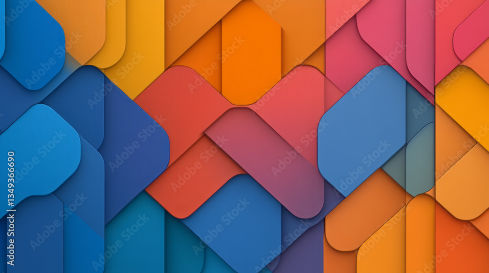 Aufkleber a bold minimalist digital pattern of continuous geometric waves, composed entirely of meticulously