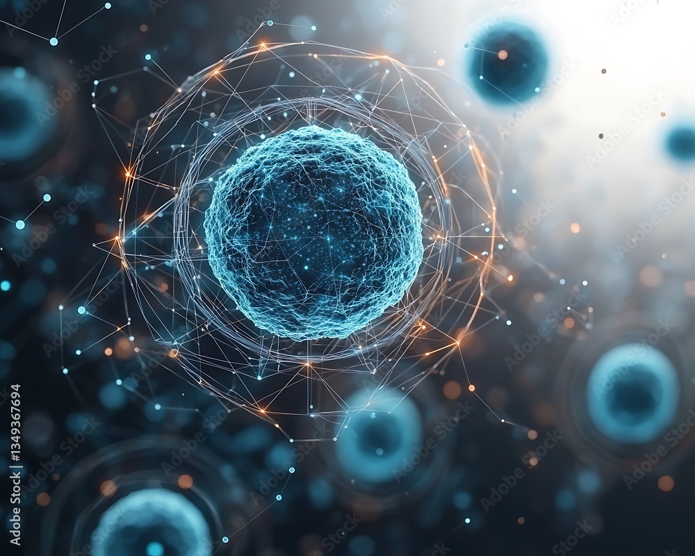 Poster abstract cell structure