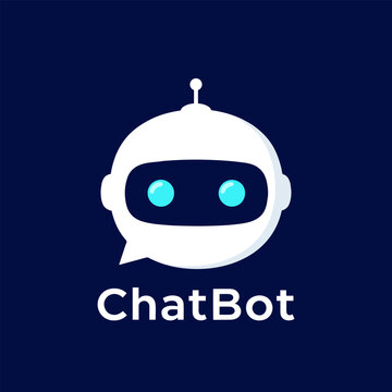 AI chatbot logo illustration. Ideal for tech startups, communication tools, and digital platforms. Simple, sleek, and professional.