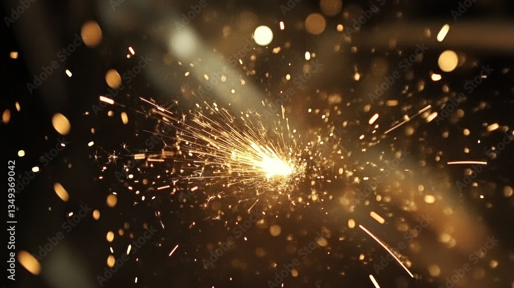 Canvas Prints sparkling sparks exploding in dark night
