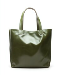 Olive green tote bag
