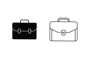 Briefcase Icons Filled, Outline, Business, Professional, Portfolio, Office, Work, Bag, Case, Style
