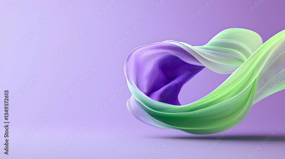 Poster Abstract Design With Multicolored Flowing Shapes