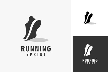 Running shoes logo symbol icon design illustration