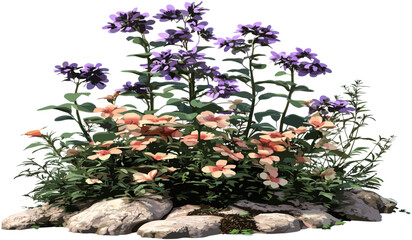 Vector flowers, gardening blooms, cutout, transparent backgrounds, floral design, plant growth, gardening art, botanical patterns, garden style, spring season, flowers in bloom