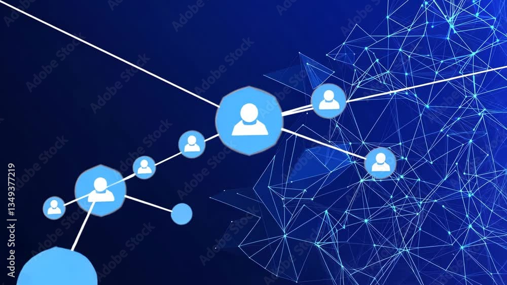 Poster cyber security concept with connecting lines generative ai