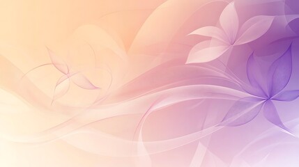 Abstract Pastel Floral Design With Flowing Lines