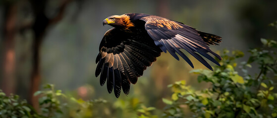 Obraz premium Majestic Bird of Prey in Flight