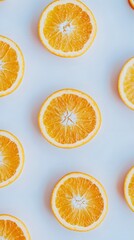 Vibrant Orange Slices Pattern Background