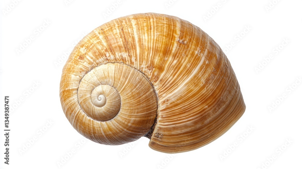 Aufkleber intricate patterns and textures of a snail shell in macro photography, closeup exploration of nature
