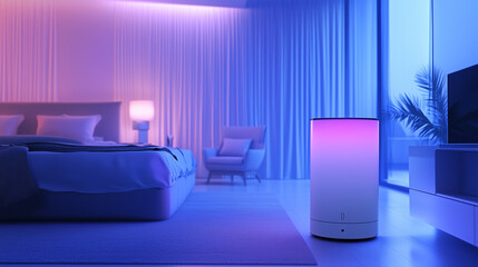 Smart home technology remotely automates appliances, controlling lighting, curtains, and security systems for comfort and convenience.