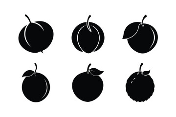 Safou (Butterfruit) – Dacryodes edulis silhouette vector illustration