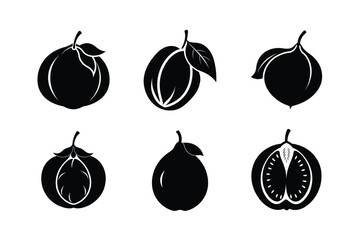 Safou (Butterfruit) – Dacryodes edulis silhouette vector illustration