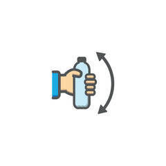 vector illustration design of hand shaking bottle.