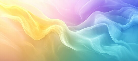 Obraz premium Abstract gradient background with pastel green, yellow, and blue, white to soft lavender, featuring a highly detailed, ideal for modern and elegant designs.