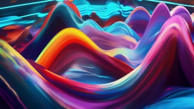 Abstract art expressionism futuristic waves