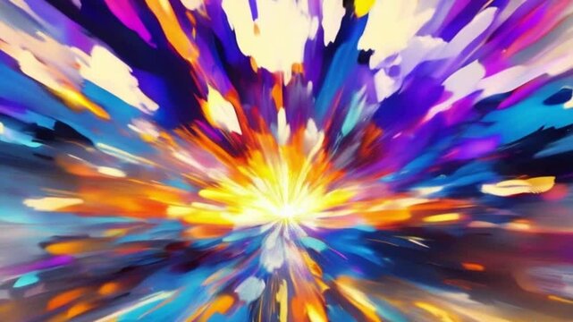 Abstract art expressionism futuristic explotion