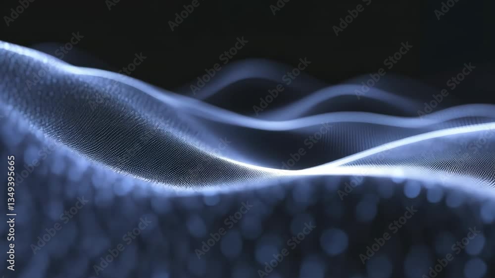 Poster dynamic connections in futuristic data tech wave generative ai