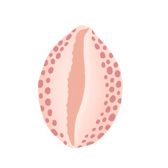 Hand drawn seashell in pastel colors. Design element for print, sticker, greeting card and invitation.