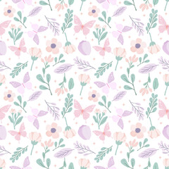 Butterfly and Wildflower Pattern