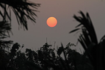 sunset in the mountains