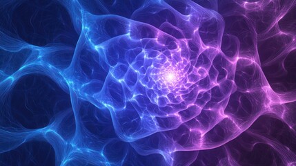 Abstract spiral nebula, vibrant colors, fractal design, digital art, background image, for use in design
