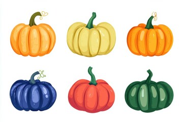 Colorful Pumpkin Illustration
