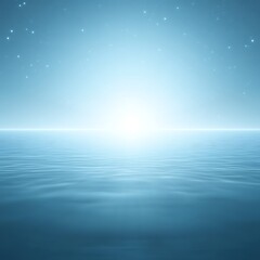 Obraz premium Calm and serene ocean scene with stars in the sky