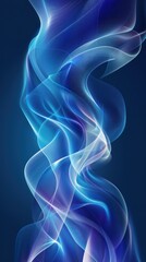 Obraz premium Abstract swirling blue and purple smoke patterns on dark background