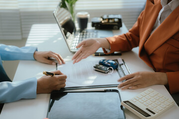The salesperson meets with the new owner after signing the sales contract. This transaction...