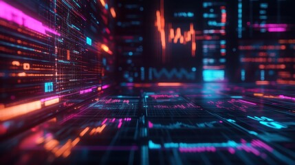 Obraz premium Digital Data Stream