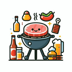 bbq, food, barbecue, grill, party, cooking, meat, picnic, grilling, summer, meal, grilled, cook, beef, cookout, hot, background, barbeque, steak, fire, backyard, pork, flame, delicious, smoke, outdoor