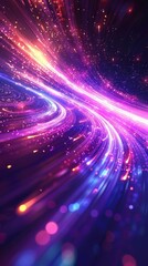 Fototapeta premium Abstract cosmic energy vortex through vibrant colors