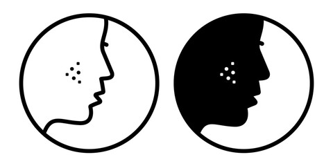 Acne icons pack. vector illustrations designs