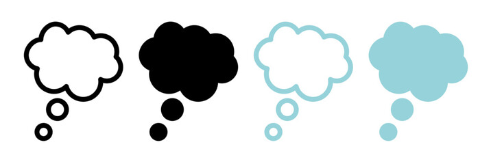 Dream cloud icons pack. vector illustrations designs