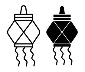 Kandeel icons pack. vector illustrations designs