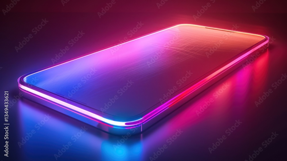 Poster minimalist futuristic ui features glowing edges and soft ambient lighting creating an advanced digit