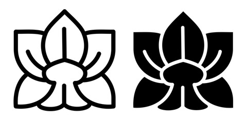 Moth orchid icons pack. vector illustrations designs