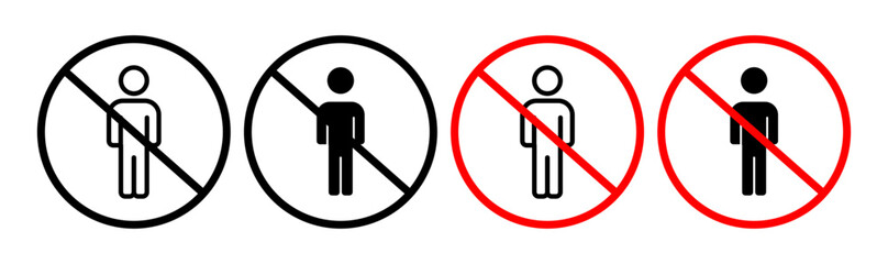 No man sign pack. vector illustrations designs
