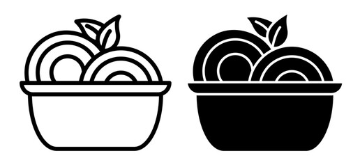 Pasta icons pack. vector illustrations designs