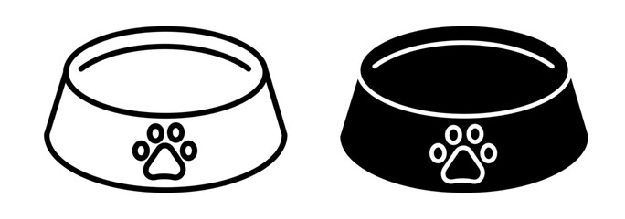 Pets bowl icons pack. vector illustrations designs