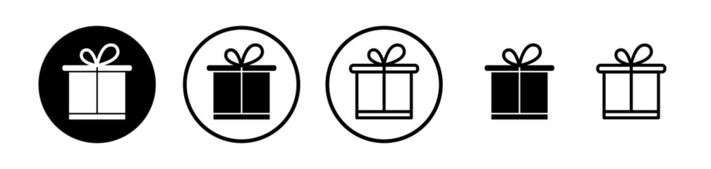 Present gift box icons pack. vector illustrations designs
